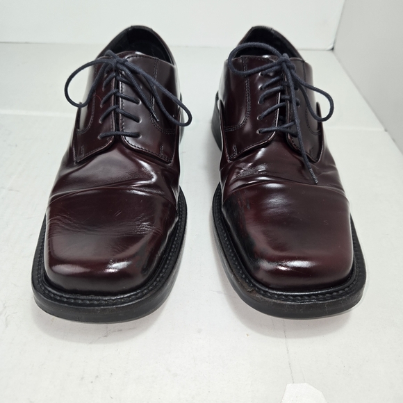Kenneth Cole Men\'s 9 W Red Ellingwood Oxfords Square Toe Lace Up Made In Italy main image 9